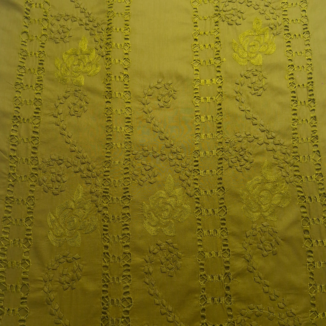 albaas | Tarkashi  Applique on Cotton Lawn Shirt's Front and Sleeves with Matching Plain Trousers - Unstitched 2PC Suit   | ALTAST-36554-HENNA