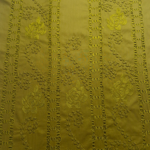 albaas | Tarkashi  Applique on Cotton Lawn Shirt's Front and Sleeves with Matching Plain Trousers - Unstitched 2PC Suit   | ALTAST-36554-HENNA