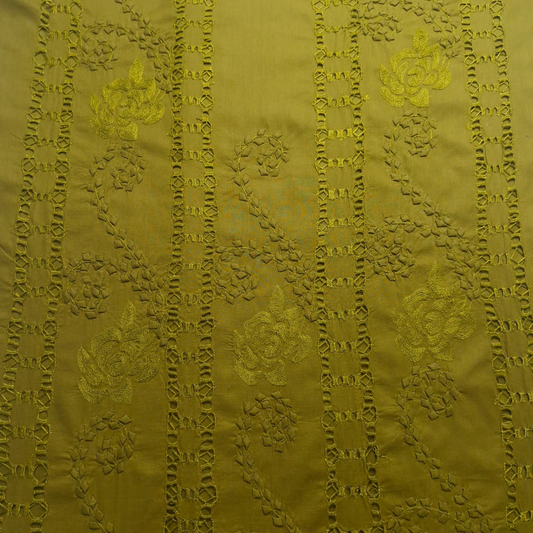 albaas | Tarkashi  Applique on Cotton Lawn Shirt's Front and Sleeves with Matching Plain Trousers - Unstitched 2PC Suit   | ALTAST-36554-HENNA