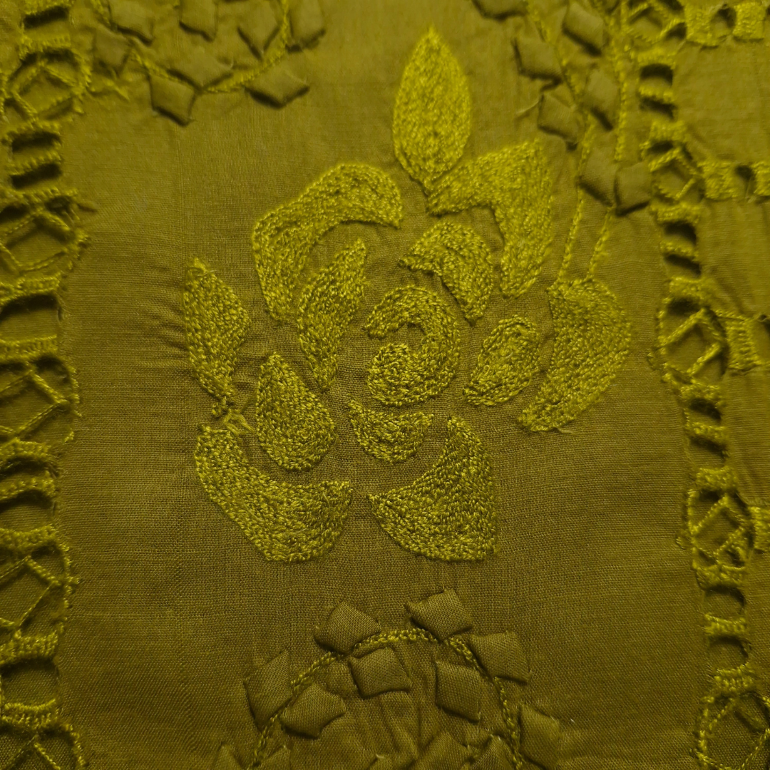 albaas | Tarkashi  Applique on Cotton Lawn Shirt's Front and Sleeves with Matching Plain Trousers - Unstitched 2PC Suit   | ALTAST-36554-HENNA