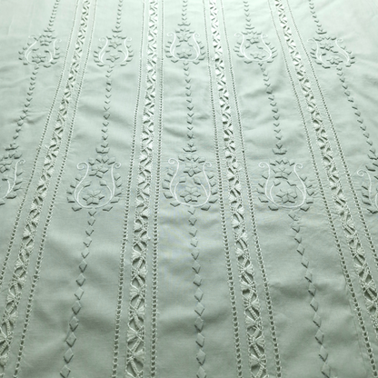 albaas | Tarkashi  Applique on Cotton Lawn Shirt's Front and Sleeves with Matching Plain Trousers - Unstitched 2PC Suit   | ALTAST-36555-GREEN TOUCH