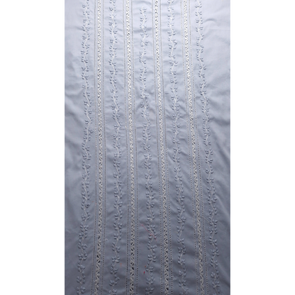 albaas | Tarkashi  Applique on Cotton Lawn Shirt's Front and Sleeves with Matching Plain Trousers - Unstitched 2PC Suit   | ALTAST-36556-SILVER GREY