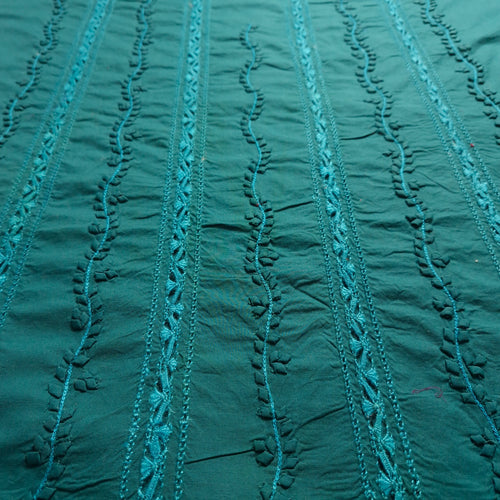 albaas | Tarkashi  Applique on Cotton Lawn Shirt's Front and Sleeves with Matching Plain Trousers - Unstitched 2PC Suit   | ALTAST-36556-ZIRCON BLUE