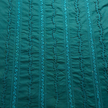 albaas | Tarkashi  Applique on Cotton Lawn Shirt's Front and Sleeves with Matching Plain Trousers - Unstitched 2PC Suit   | ALTAST-36556-ZIRCON BLUE