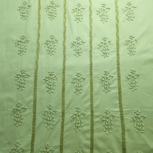 albaas | Tarkashi  Applique on Cotton Lawn Shirt's Front and Sleeves with Matching Plain Trousers - Unstitched 2PC Suit   | ALTAST-36557-LIGHT PISTACHIO