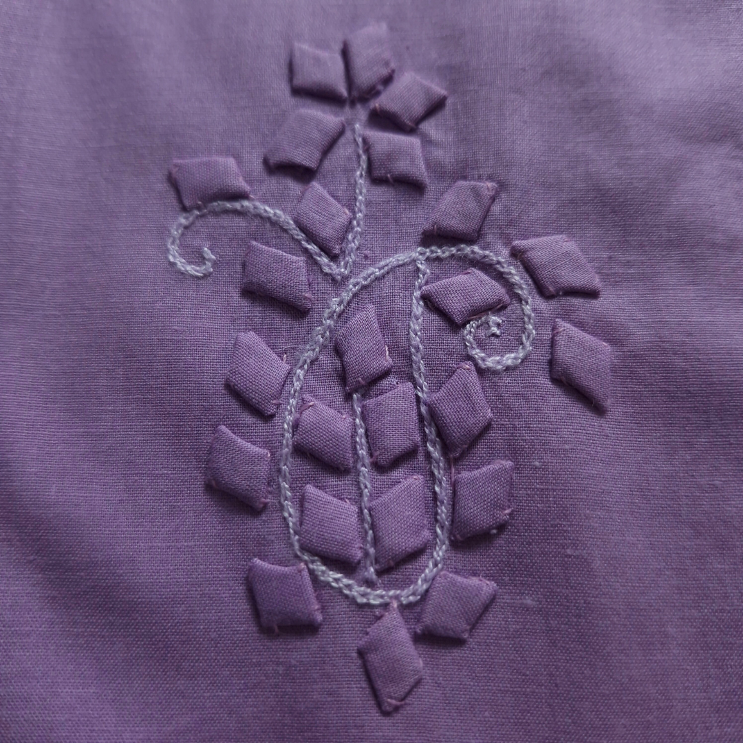 albaas | Tarkashi  Applique on Cotton Lawn Shirt's Front and Sleeves with Matching Plain Trousers - Unstitched 2PC Suit   | ALTAST-36557-PALE VIOLET