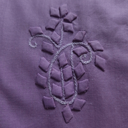 albaas | Tarkashi  Applique on Cotton Lawn Shirt's Front and Sleeves with Matching Plain Trousers - Unstitched 2PC Suit   | ALTAST-36557-PALE VIOLET