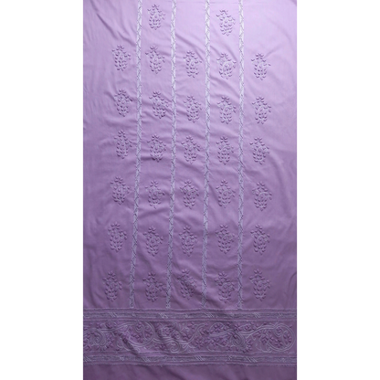 albaas | Tarkashi  Applique on Cotton Lawn Shirt's Front and Sleeves with Matching Plain Trousers - Unstitched 2PC Suit   | ALTAST-36557-PALE VIOLET