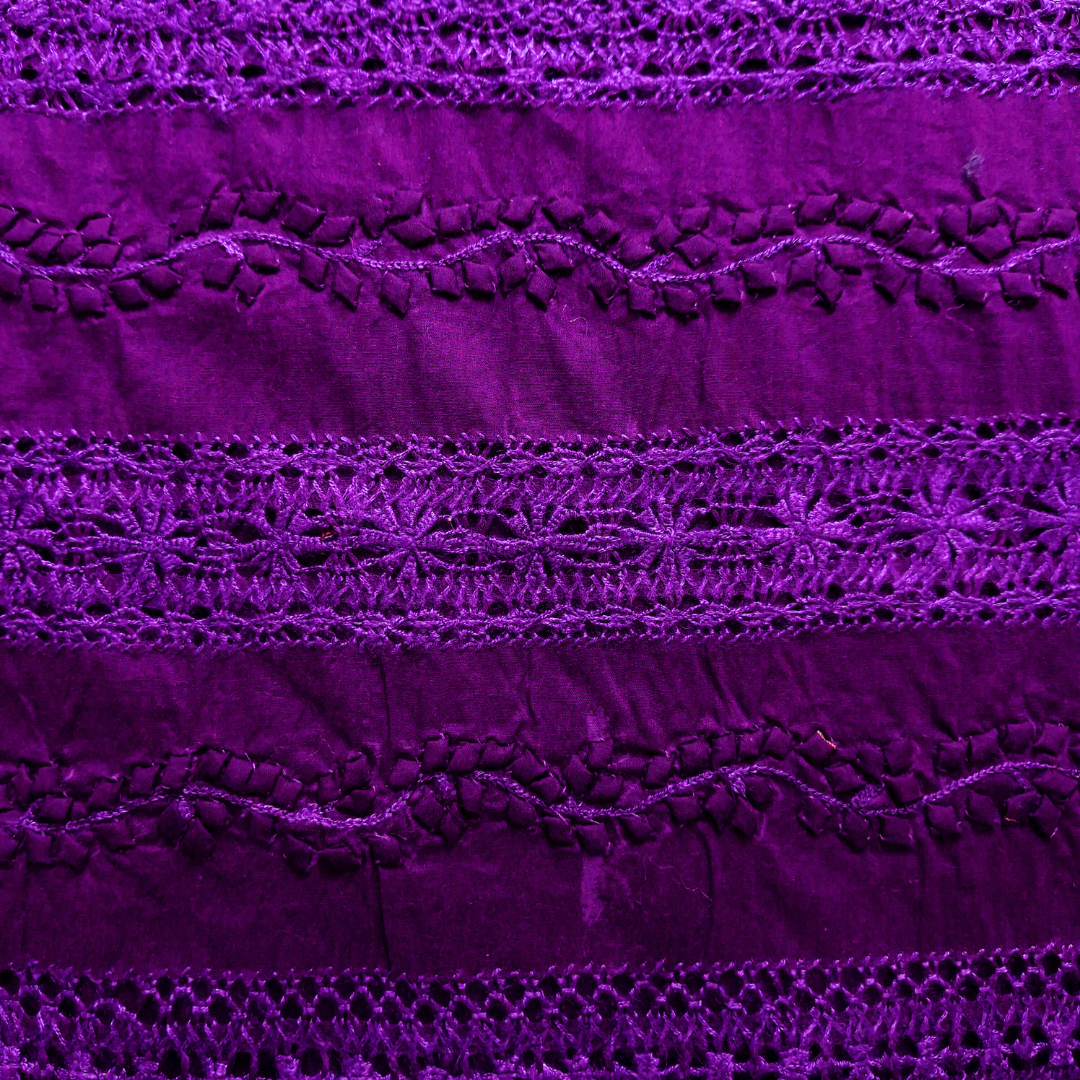 albaas | Tarkashi  Applique on Cotton Lawn Shirt's Front and Sleeves with Matching Plain Trousers - Unstitched 2PC Suit   | ALTAST-IRREG1-PLUM