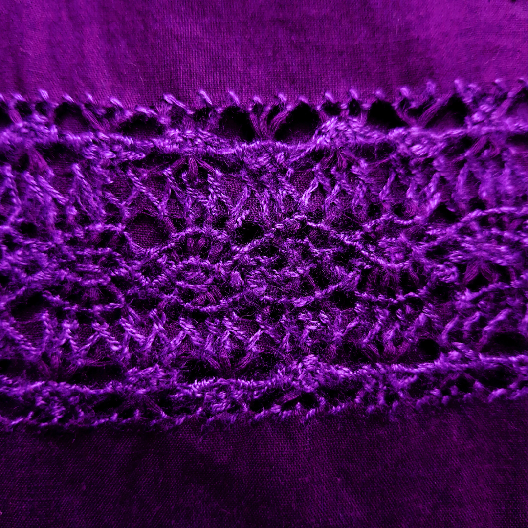 albaas | Tarkashi  Applique on Cotton Lawn Shirt's Front and Sleeves with Matching Plain Trousers - Unstitched 2PC Suit   | ALTAST-IRREG1-PLUM