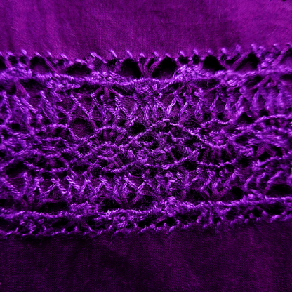 albaas | Tarkashi  Applique on Cotton Lawn Shirt's Front and Sleeves with Matching Plain Trousers - Unstitched 2PC Suit   | ALTAST-IRREG1-PLUM