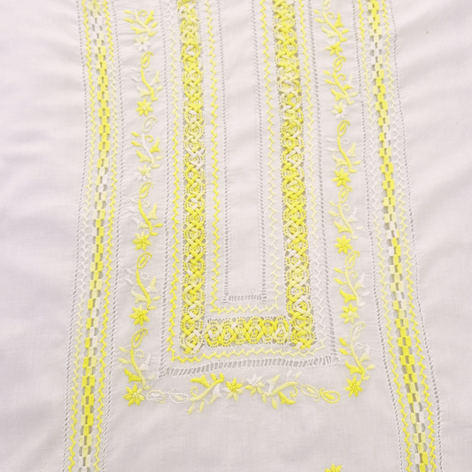 albaas | Tarkashi / Filling Stitch on Lawn Shirt's Front and Sleeves Unstitched | ALTFSS-S5-WHITE