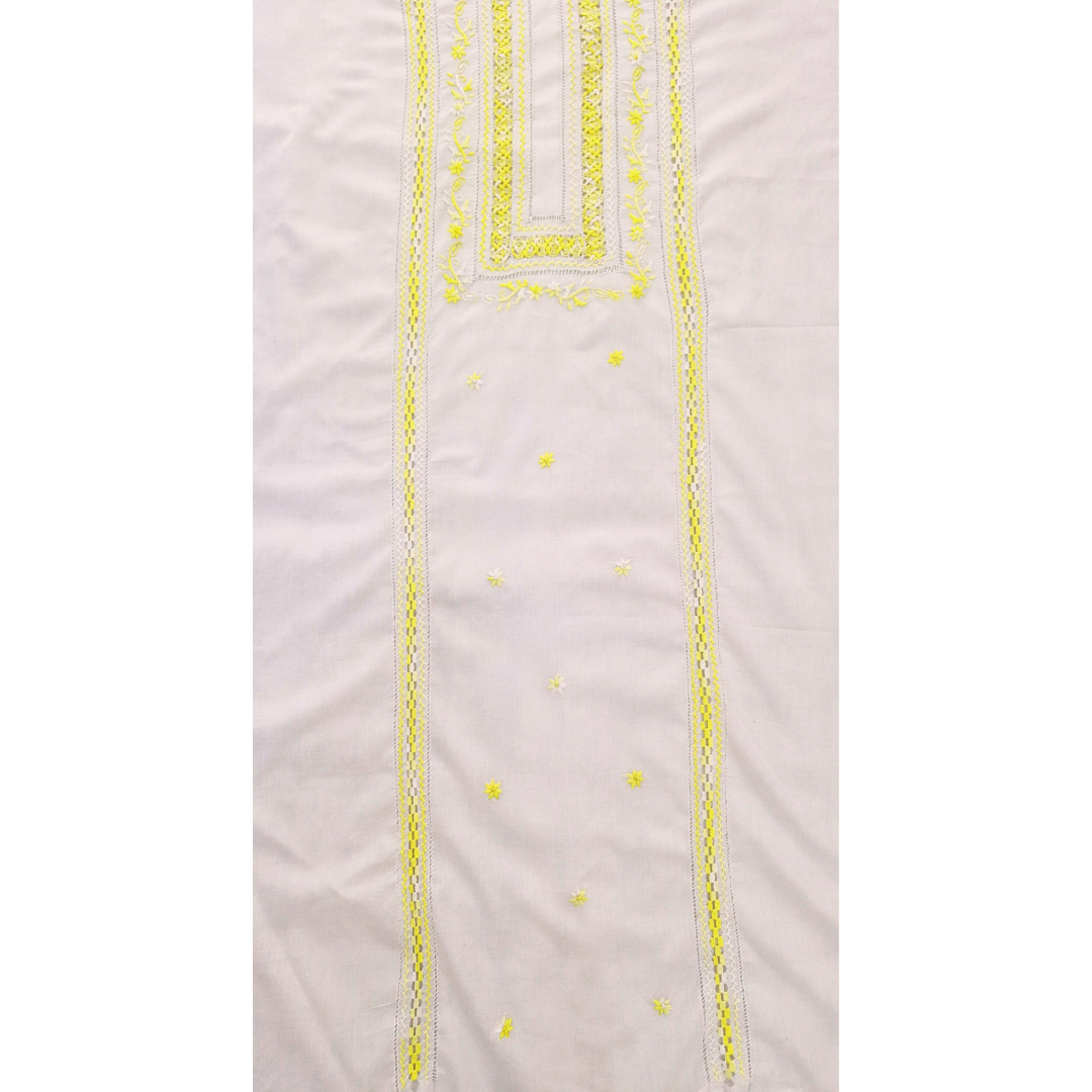 albaas | Tarkashi / Filling Stitch on Lawn Shirt's Front and Sleeves Unstitched | ALTFSS-S5-WHITE