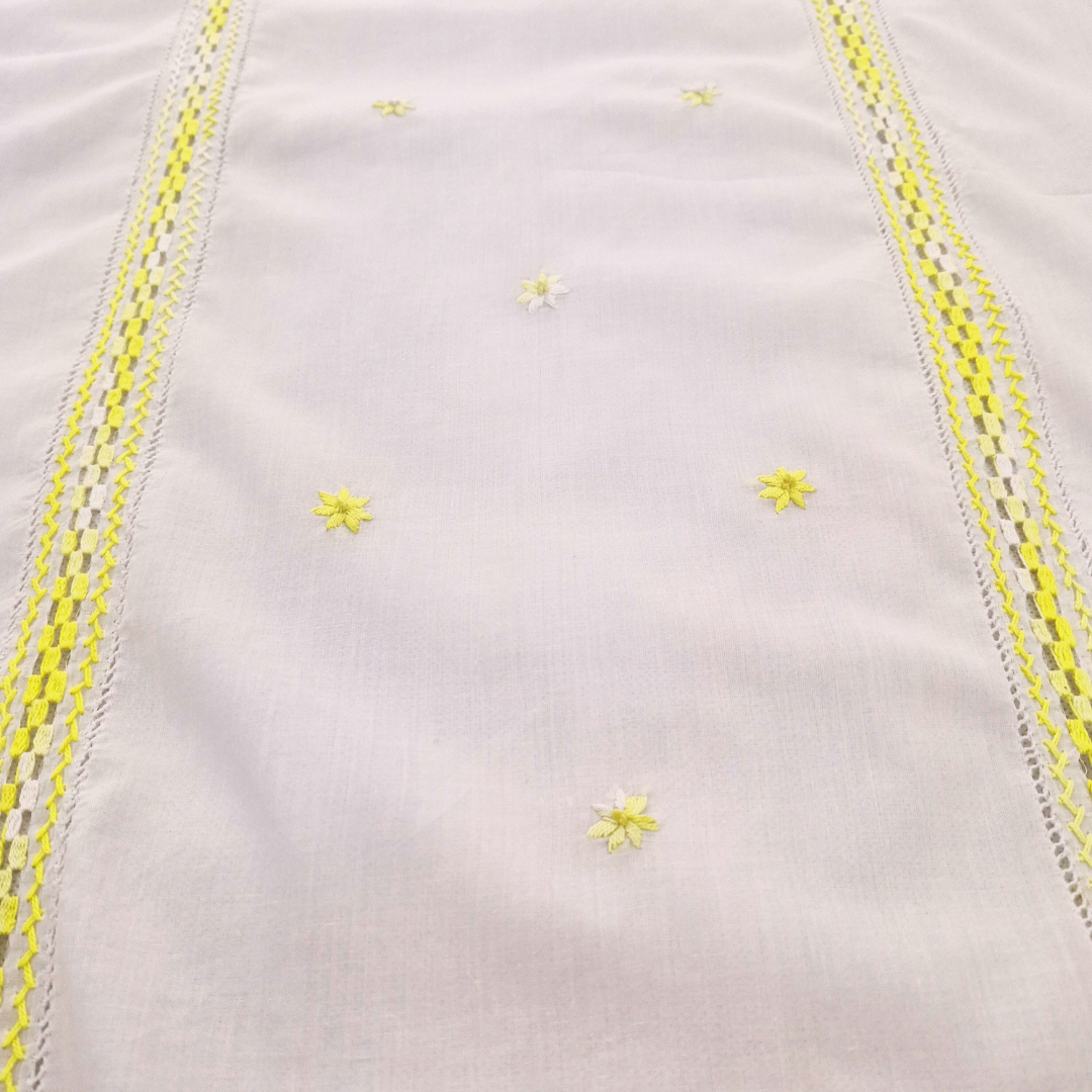 albaas | Tarkashi / Filling Stitch on Lawn Shirt's Front and Sleeves Unstitched | ALTFSS-S5-WHITE