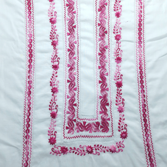 albaas | Tarkashi / Filling Stitch on Lawn Shirt's Front and Sleeves Unstitched | ALTFSS-S6-WHITE