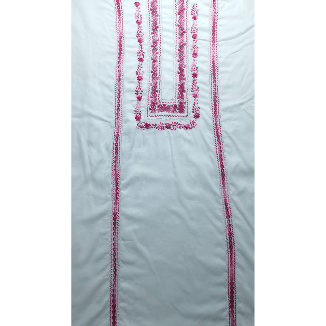 albaas | Tarkashi / Filling Stitch on Lawn Shirt's Front and Sleeves Unstitched | ALTFSS-S6-WHITE