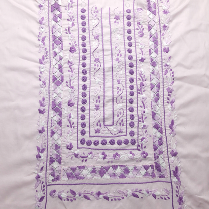 albaas | Tarkashi / Filling Stitch with Bullion Knots on Lawn Shirt's Front and Sleeves with Matching Plain Trousers - Unstitched 2PC Suit   | ALTFSST-S2-BABY PINK