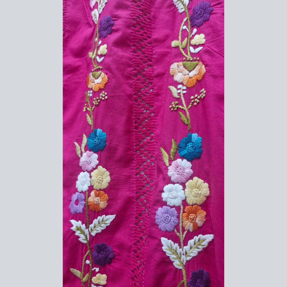 albaas | Tarkashi Parsi Gara on Lawn Shirt with Plain Trousers - Unstitched 2PC   | ALTPGST-S2-DEBIAN RED
