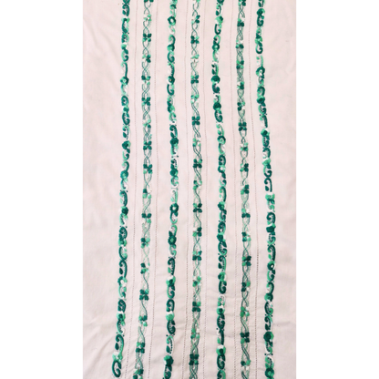 albaas | Tarkashi / Filling Stitch on Lawn Shirt's Front and Sleeves Unstitched | ALTRFSS-S4-GREEN-O-WHITE