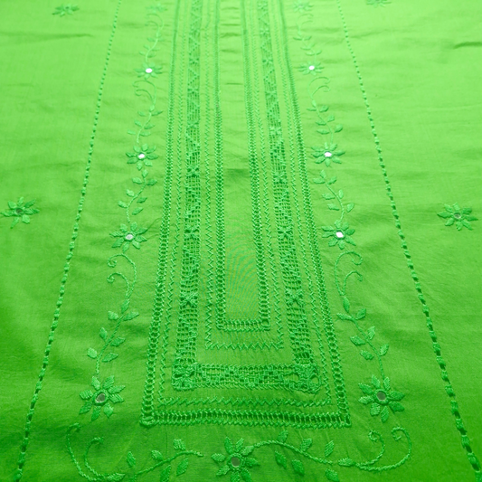 albaas | Minimal Tarkashi on Lawn Shirt's Front and Sleeves Unstitched 1PC   | ALTRSS-N3-PARROT GREEN