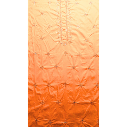 albaas | Amateur Tarkashi Thread Work on Cotton Lawn Shirt's Front and Sleeves  | AMATEURS-DEEP PEACH2