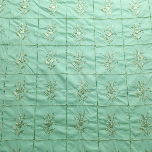 albaas | Amateur Tarkashi Thread Work on Cotton Lawn Shirt's Front and Sleeves  | AMATEURS-MINT GREEN