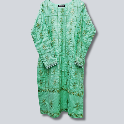 albaas | Amateur Hand-Made (Thread Work Tarkashi) - Lawn - Stitched 2 Pc (Shirt Trousers)  | AMATEURS-ST-MINT GREEN