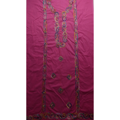 albaas | Amateur Thread Work on Cotton Lawn Shirt's Front and Sleeves  | AMATEURS-TEA PINK