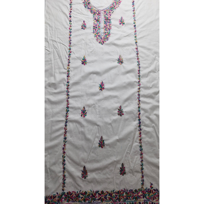 albaas | Amateur Thread Work on Cotton Lawn Shirt's Front and Sleeves  | AMATEURS-WHITE2