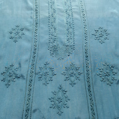 albaas | Tarkashi  Applique on Raw Silk Shirt's Front and Sleeves - Unstitched 1PC  | ARSTAS-36537-LIGHT SEA GREEN