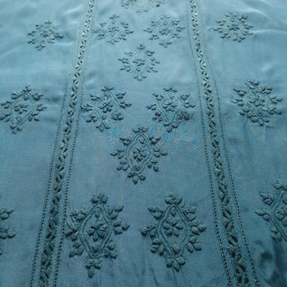 albaas | Tarkashi  Applique on Raw Silk Shirt's Front and Sleeves - Unstitched 1PC  | ARSTAS-36537-LIGHT SEA GREEN