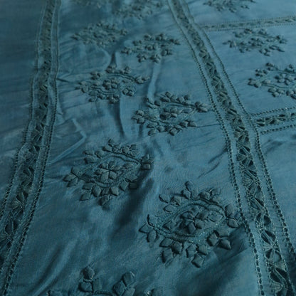 albaas | Tarkashi  Applique on Raw Silk Shirt's Front and Sleeves - Unstitched 1PC  | ARSTAS-36537-LIGHT SEA GREEN