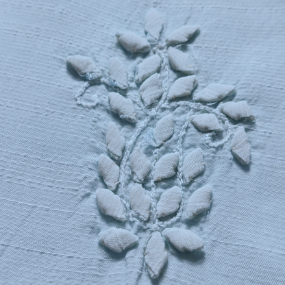 albaas | Tarkashi  Applique on Raw Silk Shirt's Front and Sleeves with Matching Plain Trousers - Unstitched 2PC Suit   | ARSTAST-36532-LIGHT CYAN