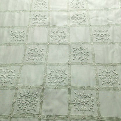 albaas | Tarkashi   Applique on Raw Silk Shirt's Front and Sleeves with Matching Plain Trousers - Unstitched 2PC Suit   | ARSTAST-36538-TEA GREEN