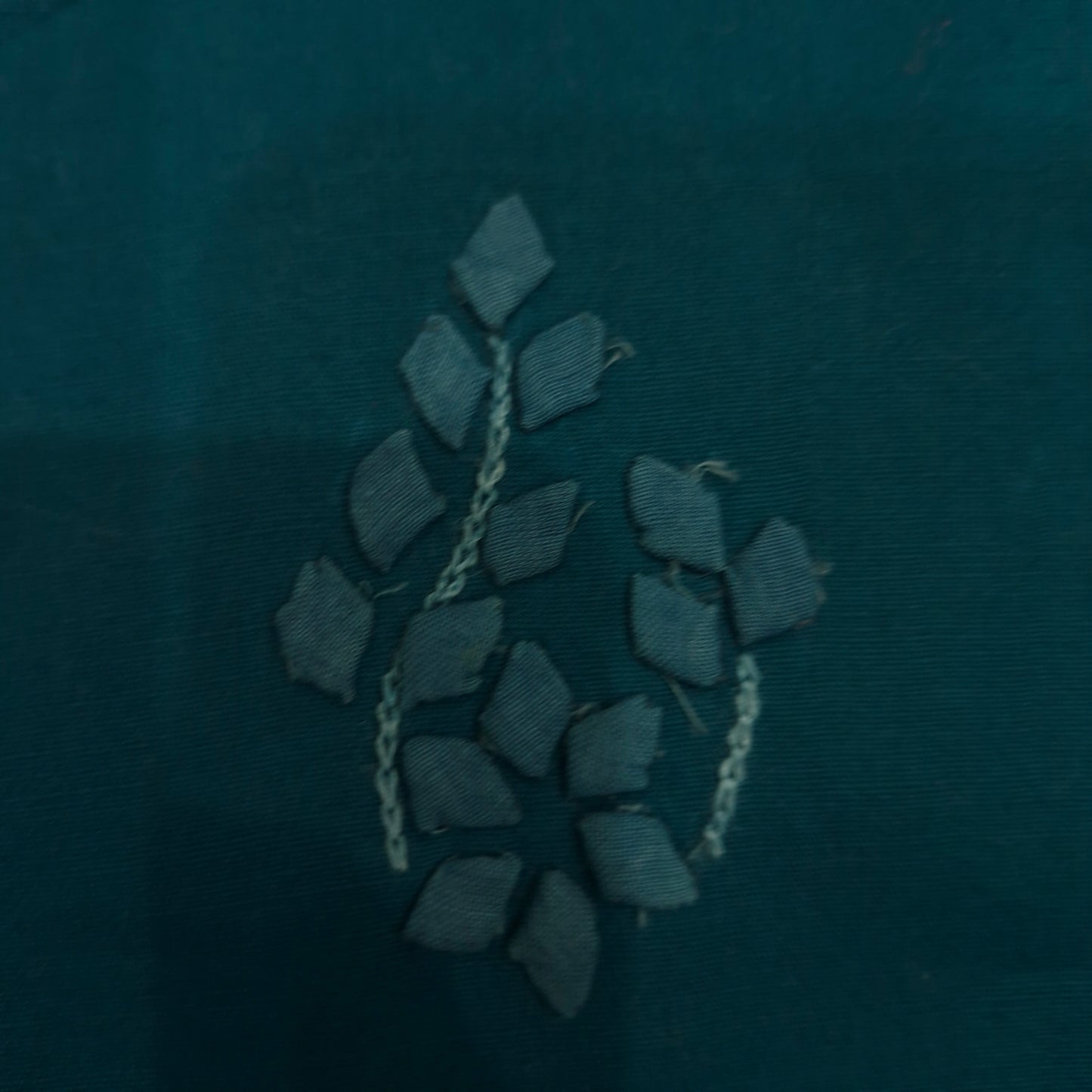 albaas | Tarkashi Applique on Cotton Lawn Shirt's Front and Sleeves with Matching Plain Trousers - Unstitched 2PC Suit   | ATACLST-36535-TEAL