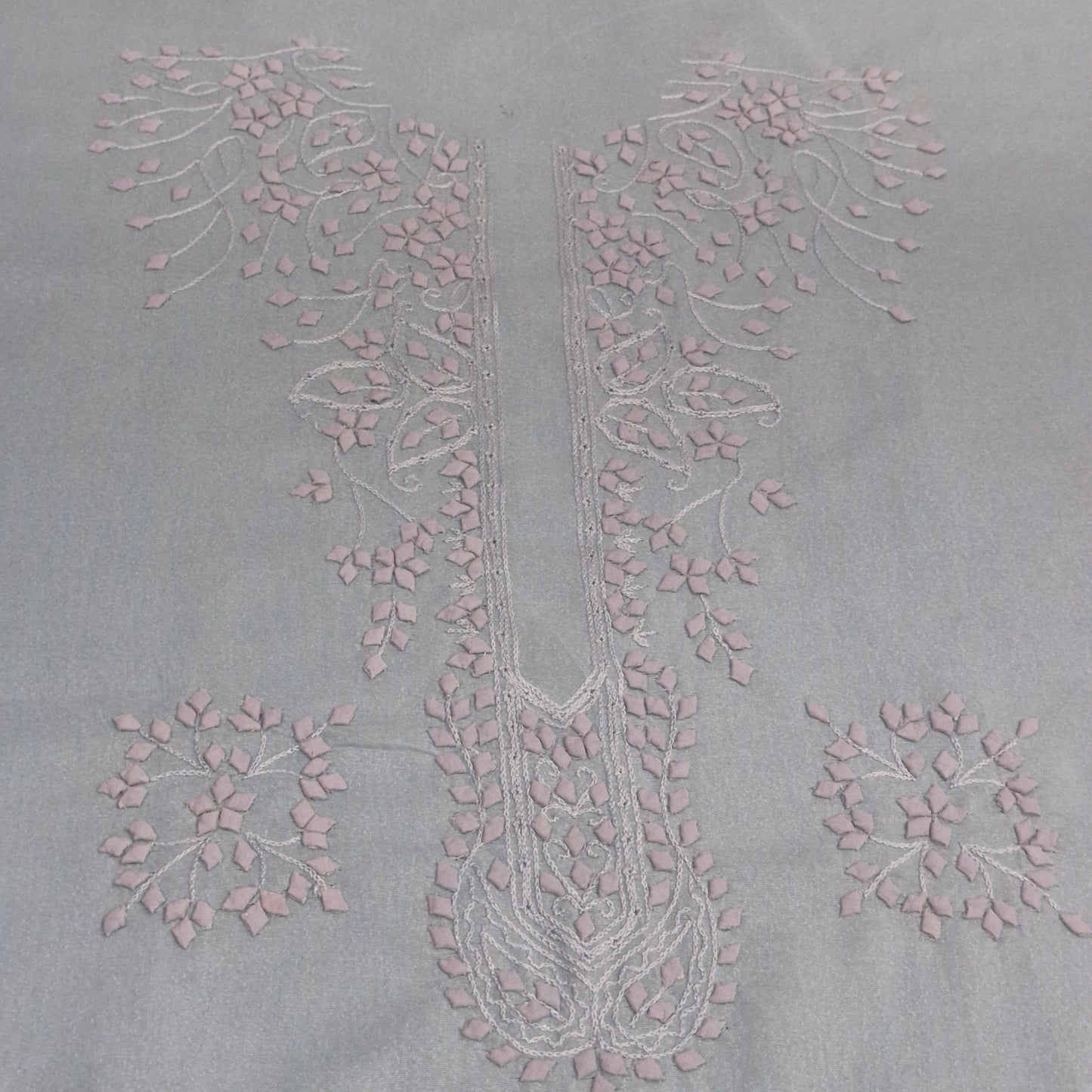 albaas | Tarkashi Applique on Lawn Karandi Shirt's Front and Sleeves Unstitched 1PC   | ATALKS-36548-SKY BLUE