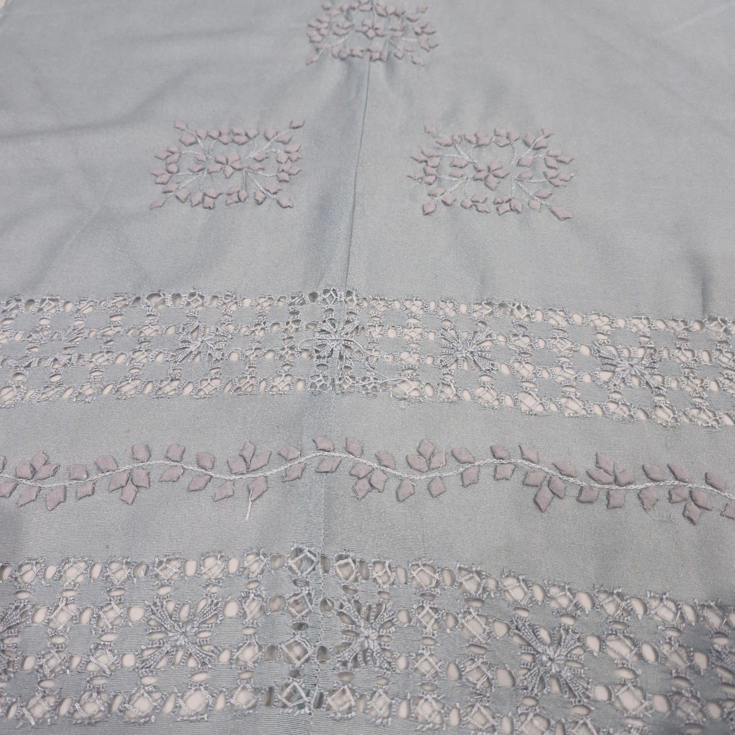 albaas | Tarkashi Applique on Lawn Karandi Shirt's Front and Sleeves Unstitched 1PC   | ATALKS-36548-SKY BLUE