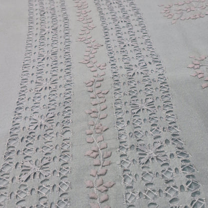 albaas | Tarkashi Applique on Lawn Karandi Shirt's Front and Sleeves Unstitched 1PC   | ATALKS-36548-SKY BLUE