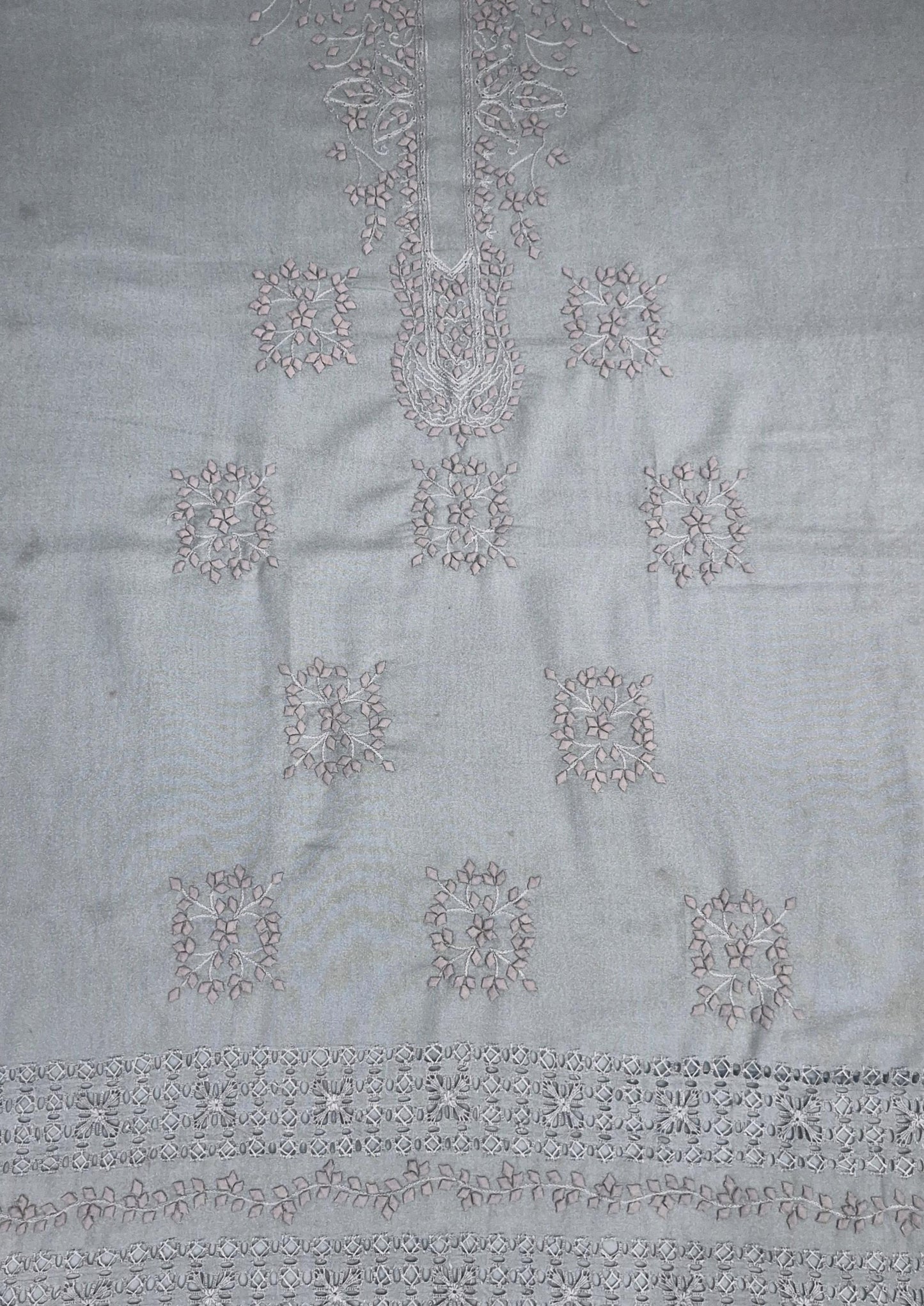 albaas | Tarkashi Applique on Lawn Karandi Shirt's Front and Sleeves Unstitched 1PC   | ATALKS-36548-SKY BLUE