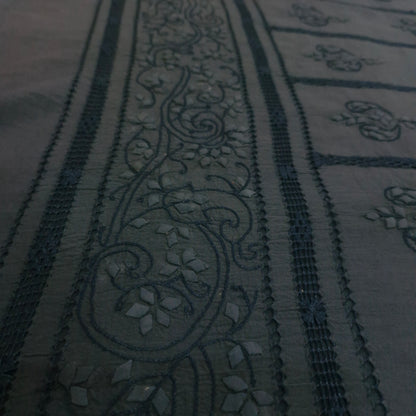 albaas | Tarkashi Applique on Lawn Shirt's Front and Sleeves Unstitched 1PC   | ATALS-36541-STEEL TEAL