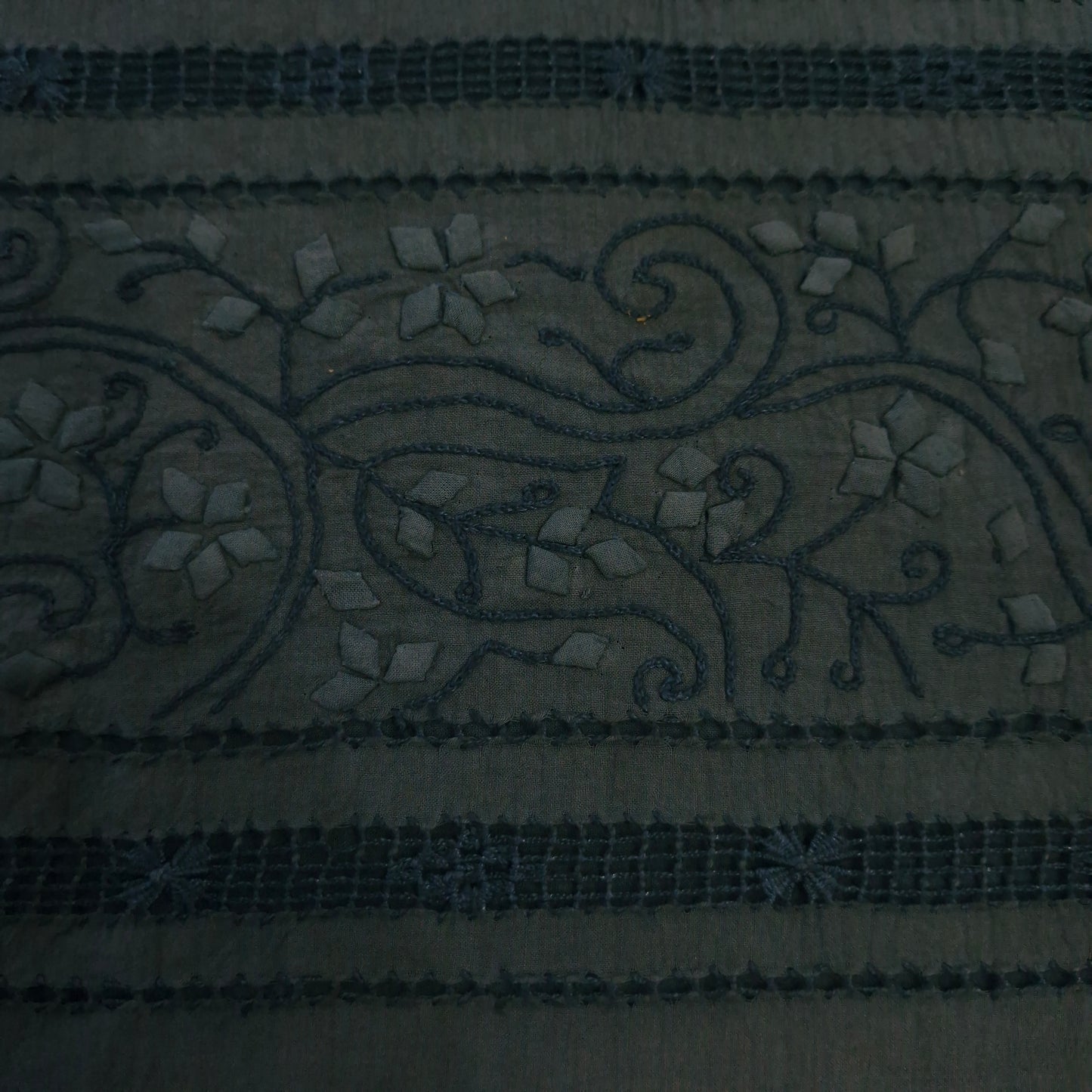 albaas | Tarkashi Applique on Lawn Shirt's Front and Sleeves Unstitched 1PC   | ATALS-36541-STEEL TEAL