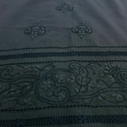 albaas | Tarkashi Applique on Lawn Shirt's Front and Sleeves Unstitched 1PC   | ATALS-36541-STEEL TEAL