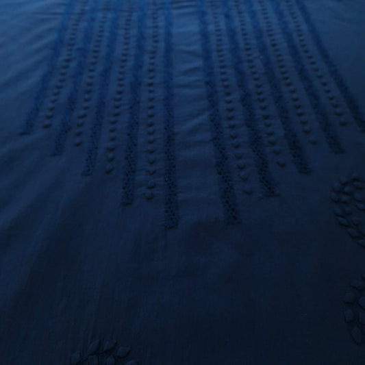 albaas | Tarkashi Applique on Lawn Shirt's Front and Sleeves Unstitched 1PC   | ATALS-36553-DARK BLUE