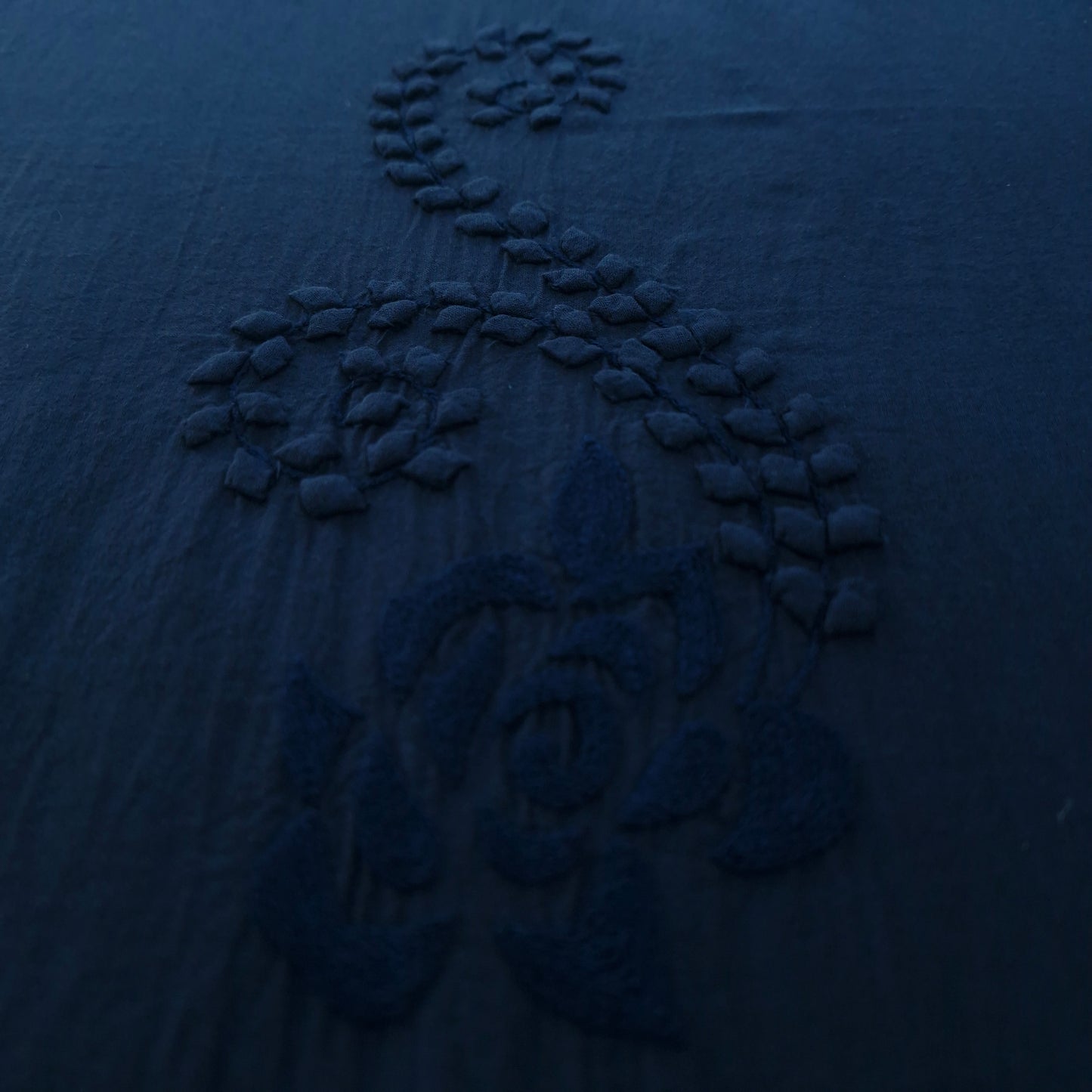 albaas | Tarkashi Applique on Lawn Shirt's Front and Sleeves Unstitched 1PC   | ATALS-36553-DARK BLUE