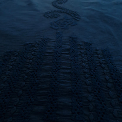 albaas | Tarkashi Applique on Lawn Shirt's Front and Sleeves Unstitched 1PC   | ATALS-36553-DARK BLUE