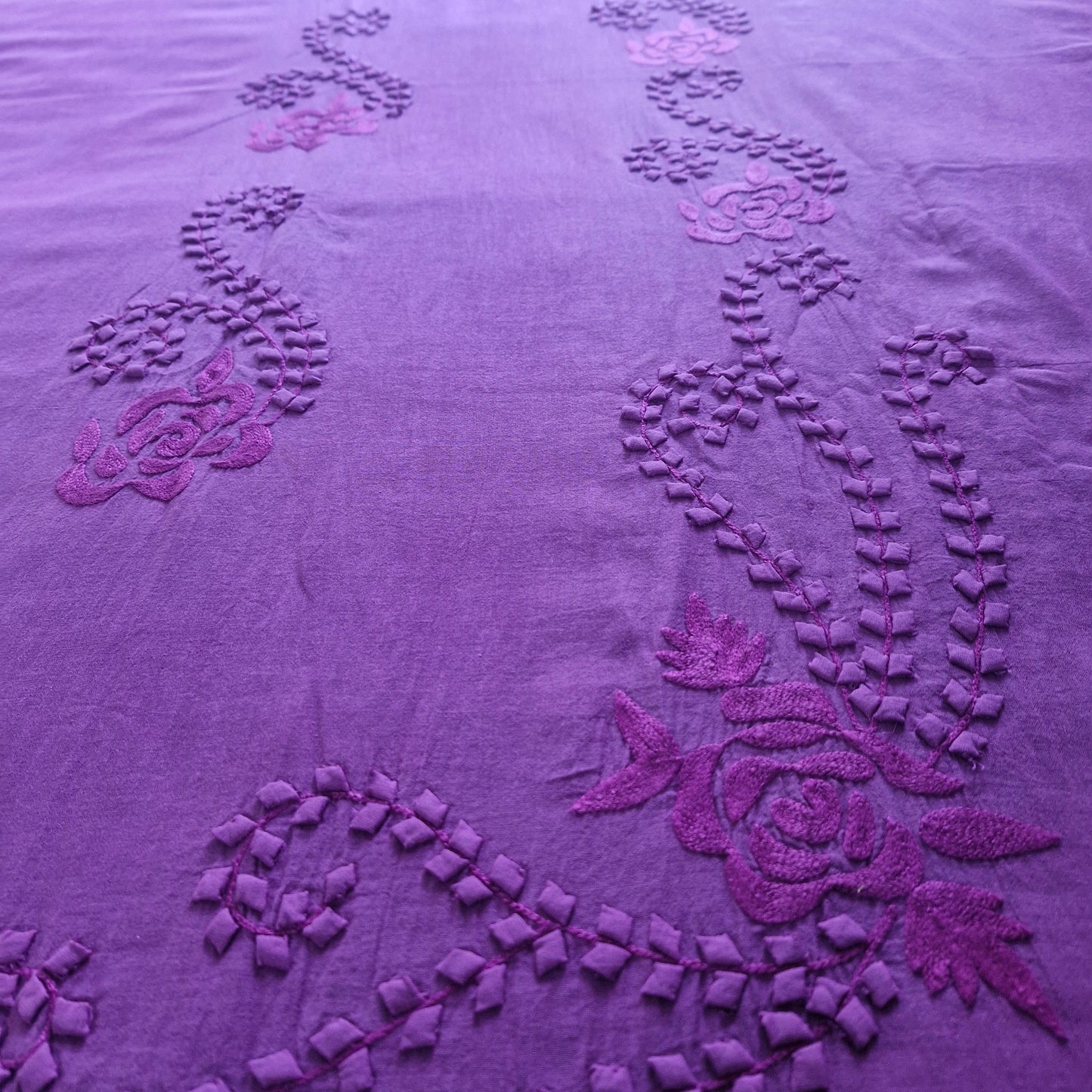 albaas | Tarkashi Applique on Lawn Shirt's Front and Sleeves Unstitched 1PC   | ATALS-36553-DEEP MAGENTA