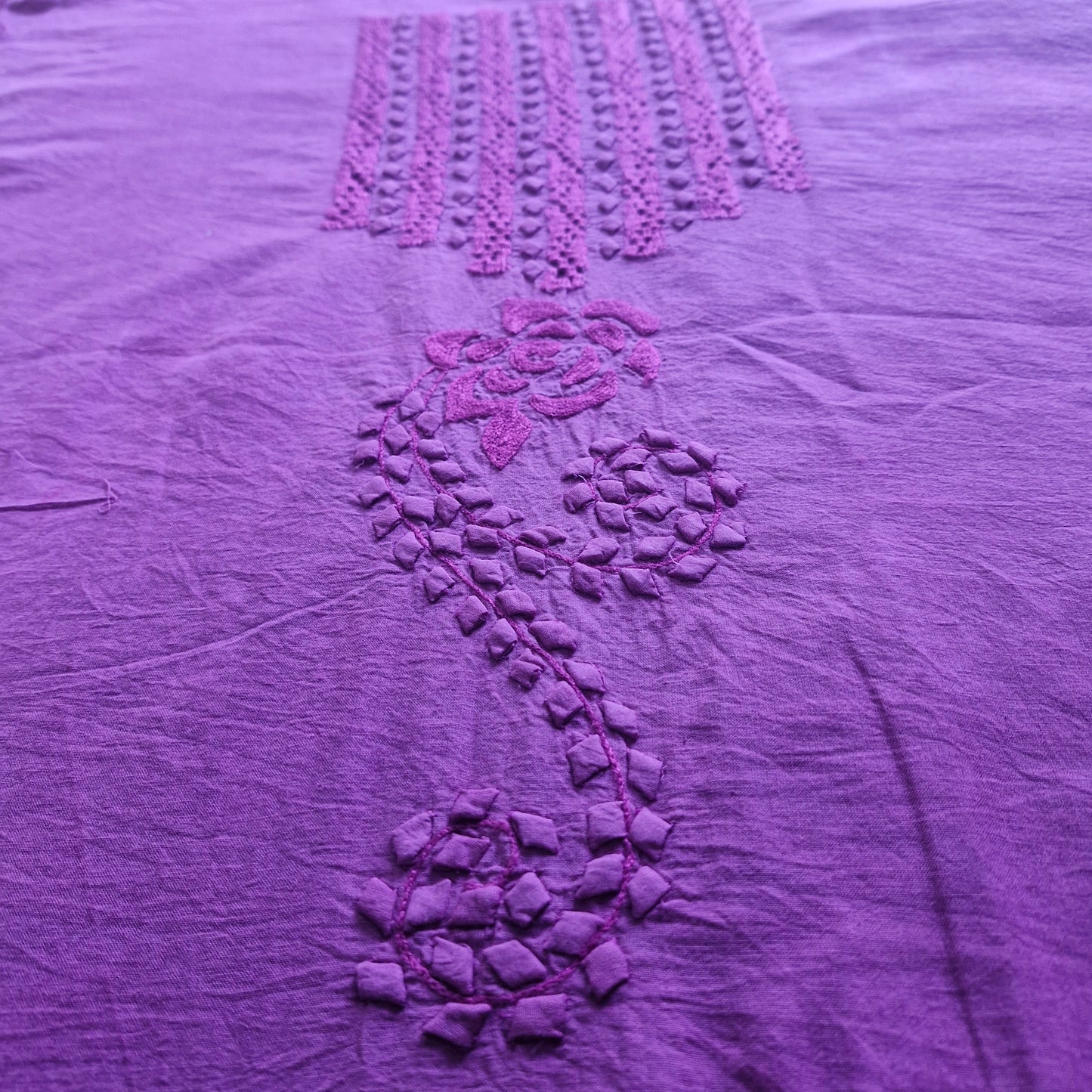 albaas | Tarkashi Applique on Lawn Shirt's Front and Sleeves Unstitched 1PC   | ATALS-36553-DEEP MAGENTA