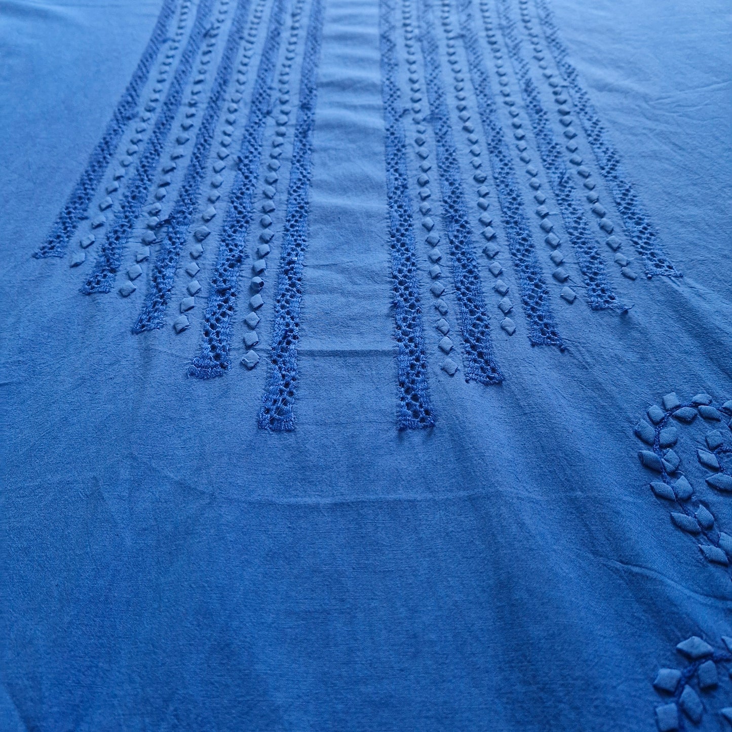 albaas | Tarkashi Applique on Lawn Shirt's Front and Sleeves Unstitched 1PC   | ATALS-36553-DENIM BLUE