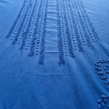 albaas | Tarkashi Applique on Lawn Shirt's Front and Sleeves Unstitched 1PC   | ATALS-36553-DENIM BLUE