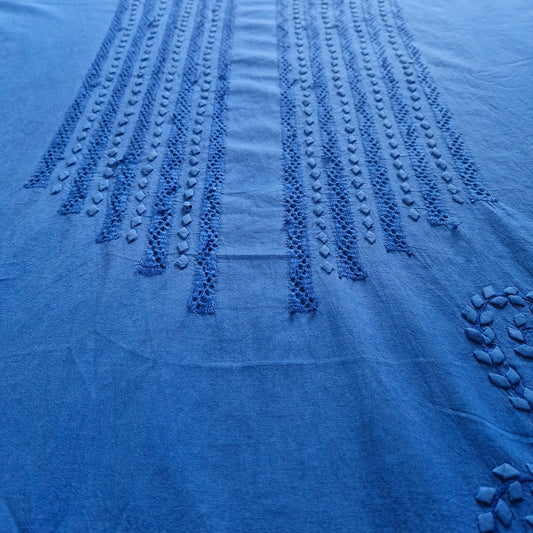 albaas | Tarkashi Applique on Lawn Shirt's Front and Sleeves Unstitched 1PC   | ATALS-36553-DENIM BLUE